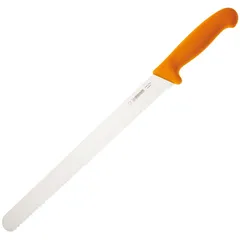 Pastry knife  stainless steel, plastic  L=31cm  yellow.