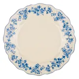 Тарелка «Фиори» фарфор D=270,H=35мм слон.кость,синий