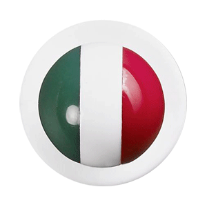 Пукли «Флаг Италии»[12шт] D=15мм белый,разноцветн.