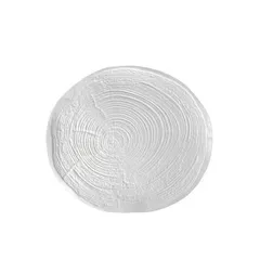 Dessert plate “Arbre”  porcelain  D=24cm  white, matte