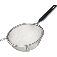 Sieve with handle  stainless steel  D=160, H=66, L=340mm  metal.