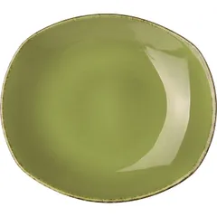 Тарелка «Террамеса Олива» мелкая овальная фарфор ,H=25,L=260,B=230мм олив.