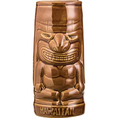 Glass for Tiki cocktails  ceramic  450 ml  brown.