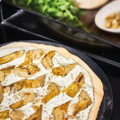 Форма для пиццы,пирога голуб.сталь D=324,H=8мм черный, изображение 3