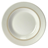 Тарелка для пасты «Антуанетт» фарфор 0,5л D=300,H=45мм белый,олив.