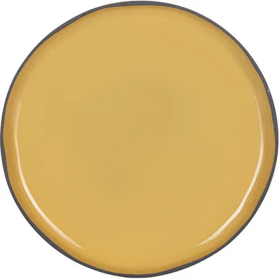 Тарелка «Карактэр» с высоким бортом керамика D=260,H=22мм желт., Цвет: Желтый, Диаметр (мм): 260