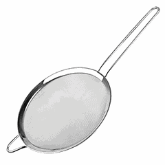 Сито с ручкой сталь D=18,H=10,L=37см металлич.