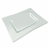 Салатник «Мини» прямоугольный стекло ,H=12,L=105,B=82мм прозр.,зелен.