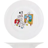 Plate “Dalmatians” small  porcelain  D=20cm  white