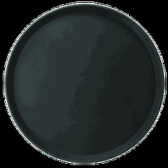 Поднос прорезиненный круглый стеклопласт. D=45см черный