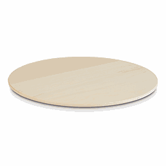 Round serving board  wood  D=30cm  light beige.