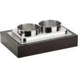 Станция буфетная для охлаждения «Буфет» для шампанского сталь нерж.,мдф ,H=21,L=46,B=64см венге