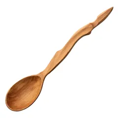 Ложка столовая можжевельник ,L=22см коричнев.