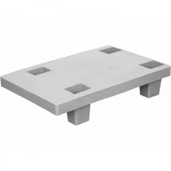Паллет сплошной на ножках полиэтилен ,H=13,L=60,B=40см серый