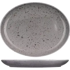 Dish "Lifestyle" oval  porcelain , L=32, B=25cm  gray