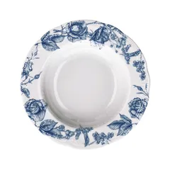 Тарелка глубокая «В.Виена Роузес» фарфор 300мл D=230,H=35мм белый,синий