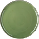 Plate “Sage”  porcelain  D=33cm  green, bronze.