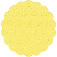 Настольные подкладки 9-слойная[20шт] бум. салфет. D=9см желт.