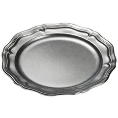 Round tray  stainless steel  D=32cm  silver.