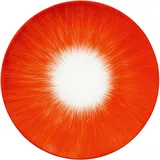 Тарелка «Де» №5 фарфор D=14см кремов.,красный