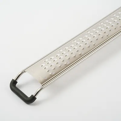 Терка с ручкой сталь нерж.,пластик ,L=390/220,B=35мм металлич.,черный, изображение 2