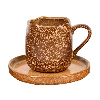 Чашка чайная «Эггшелл Нейчер» фарфор 250мл D=75,H=80мм коричнев., изображение 4