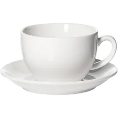 Чайная пара «Кунстверк» фарфор 300мл D=100/155,H=80,L=155мм белый