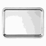 Поднос «Элит» прямоугольный сталь нерж. ,L=40,B=26см серебрист.