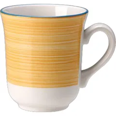 Mug “Rio Yellow”  porcelain  285 ml , L=11 cm  white, yellow.