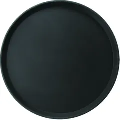 Поднос прорезиненный круглый «Проотель» пластик D=35,5см черный
