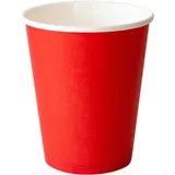 Стакан для горячих напитков одноразовый[50шт] бумага 250мл D=8,H=9см красный