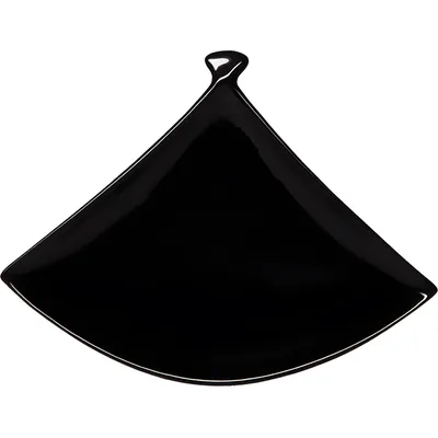 Блюдо «Кунстверк» веер фарфор ,H=2,L=27,B=20см черный, Длина (мм): 270, Ширина (мм): 200