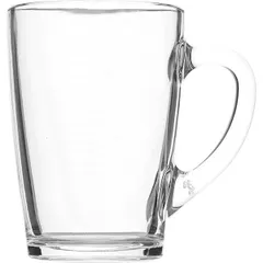 Mug “Cappuccino” glass 300ml D=82,H=108,L=110mm clear.