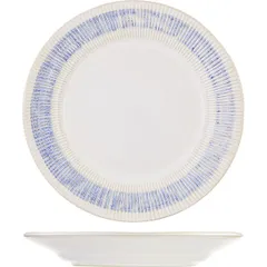 Plate ceramics D=275,H=35mm white,blue.