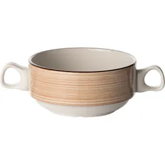 Чашка бульонная «Чино» фарфор 285мл D=105,H=60,L=165мм белый,бежев.