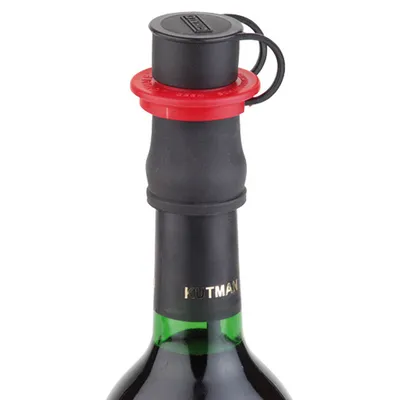Гейзер для вина[3шт] пластик D=45,H=110мм красный,черный, изображение 2