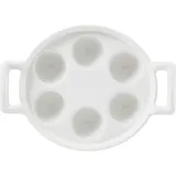 Блюдо для улиток «Бель Кузин» (на 6 шт) фарфор ,H=45,L=180,B=122мм белый