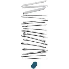 Набор ножей для карвинга[18шт] сталь нерж. ,L=160,B=18мм металлич.