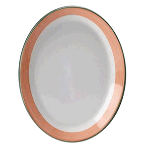 Блюдо «Рио Пинк» овальное фарфор ,L=30,5,B=24см белый,розов.