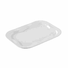 Rectangular dish  porcelain , L=23, B=17cm  white