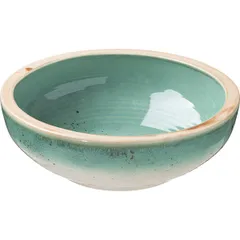 Deep plate “Erboso Reativo”  porcelain  1 l  D=200, H=65mm  turquoise, beige.