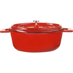 Форма для запекания с крышкой чугун 0,8л ,H=7,L=18,B=14см красный, изображение 2