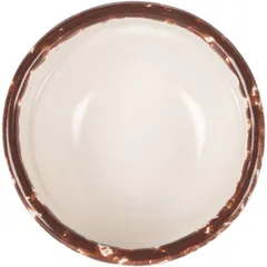 Соусник фарфор 30мл D=60,H=25мм белый,коричнев., изображение 3