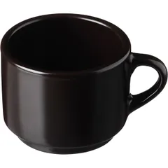 Чашка чайная «Карбон» фарфор 200мл D=80,H=65мм черный,матовый
