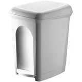 Контейнер д/мусора с педалью полипроп. 7л серый