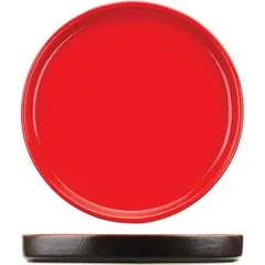 Plate “Carmine” with side ceramics D=200,H=25mm red,black