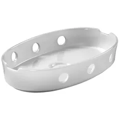 Комплект для подогрева «Эстиа» для блюда LEST019RG361330 фарфор ,H=5,L=25,B=15см белый