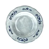 Тарелка глубокая «В.Виена Флауэрс» фарфор 300мл D=230,H=35мм серый,синий