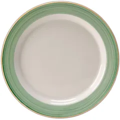 Plate “Rio Green” small  porcelain  D=255, H=20mm  white, green.