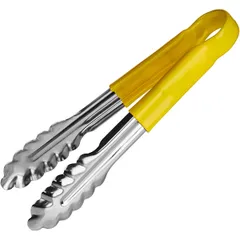 Щипцы желтая ручка «Проотель» сталь нерж.,поливинилхл. ,L=240/85,B=40мм металлич.,желт.